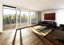 Weitsicht ins Limmattal, fliessender &Uuml;bergang vom Innen- zum Aussenraum.