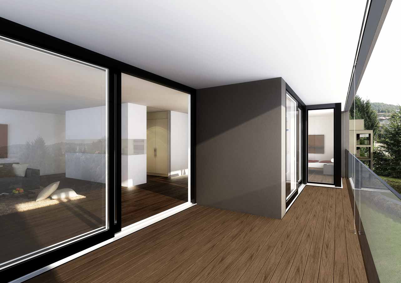 Grossz&uuml;gige Loggia.