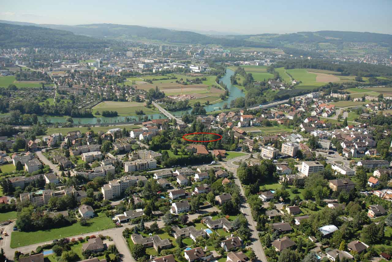 Dahlienpark, nur ein Katzensprung zum Naherholungsgebiet Limmat, Kloster Fahr und Golfplatz