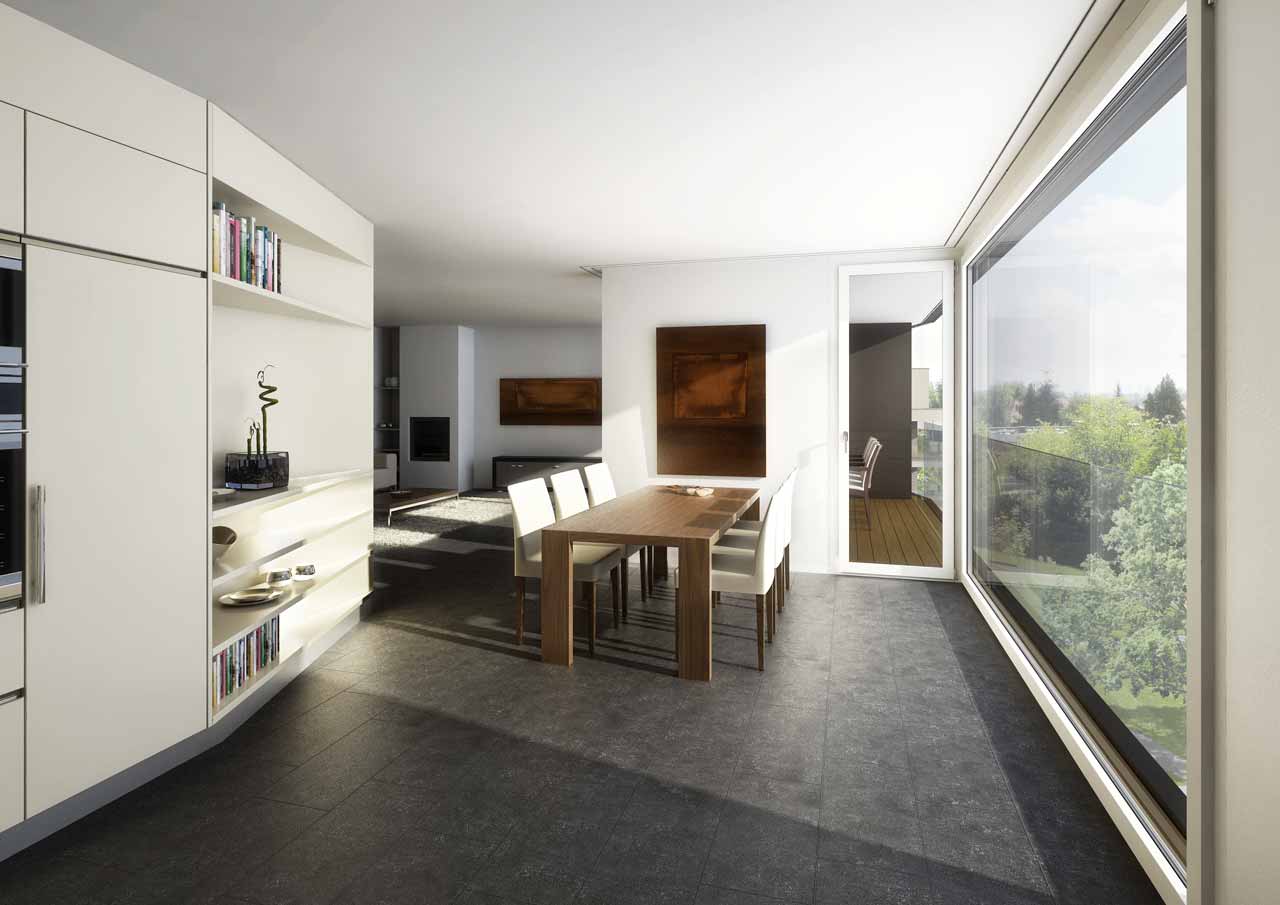 Ideale Besonnung der Wohn- und Essr&auml;ume.